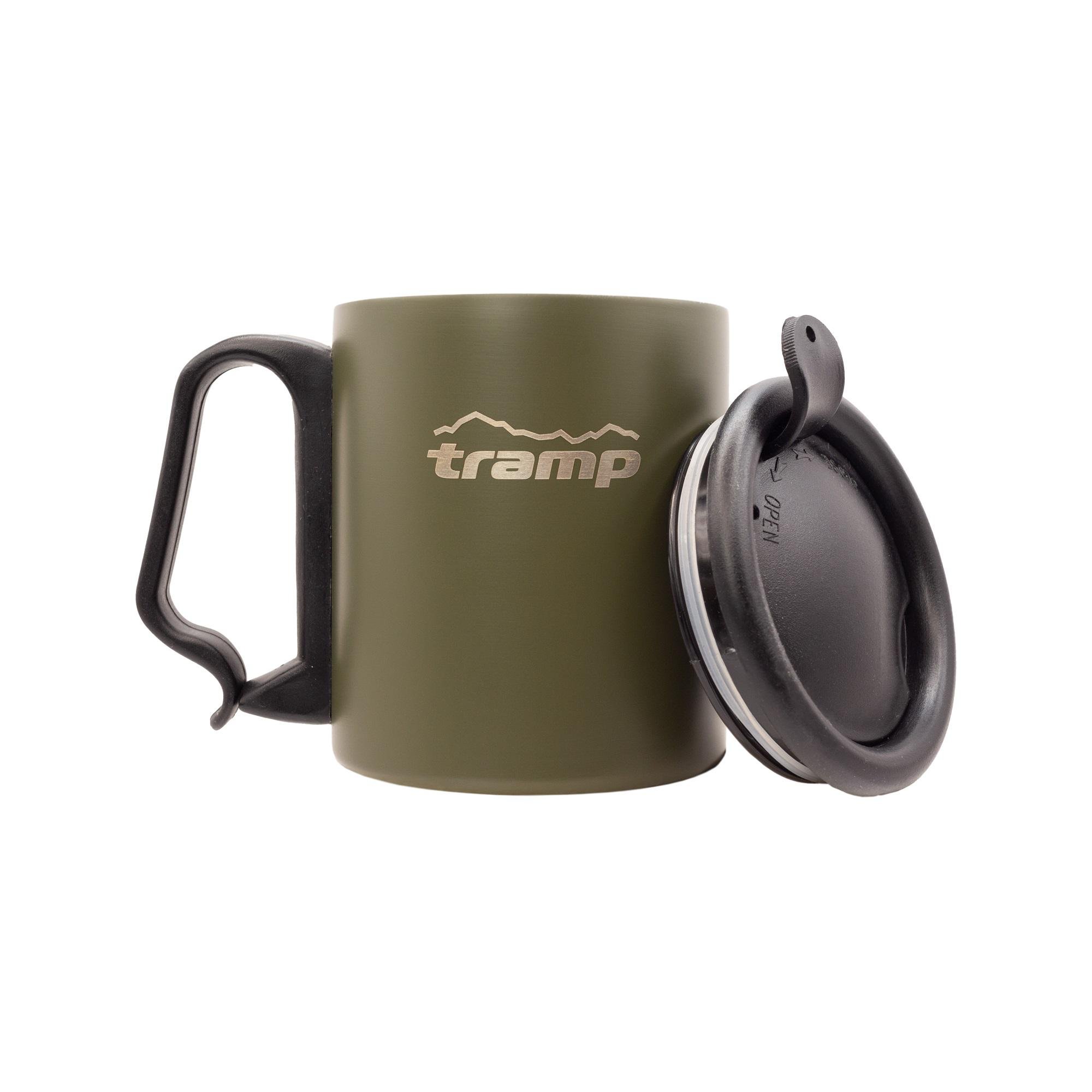 Термокружка Tramp с крышкой поилкой и защелкой 350 мл (UTRC-020-olive)