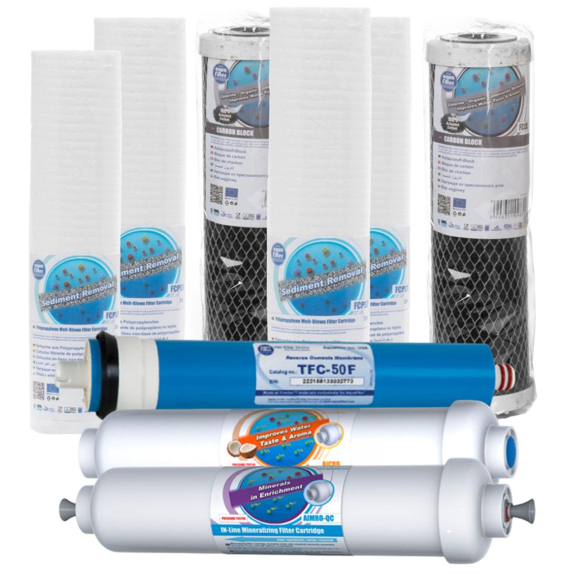 Комплект картриджей на 1 год Aquafilter 6 степеней (5465) Комплект картриджей на 1 год Aquafilter 6 степеней (5465)