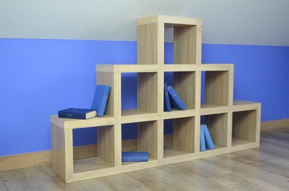 Шафа у вітальню Inteo Кубус Гірка 3 1750х1070х290 мм товщина корпусу 50 мм Дуб сонома