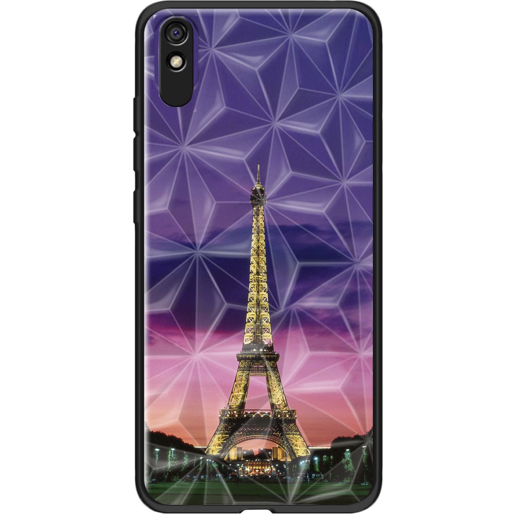 Чехол BoxFace Xiaomi Redmi 9A Полночь в Париже Черный силикон с призмой (40304-up964-12345)