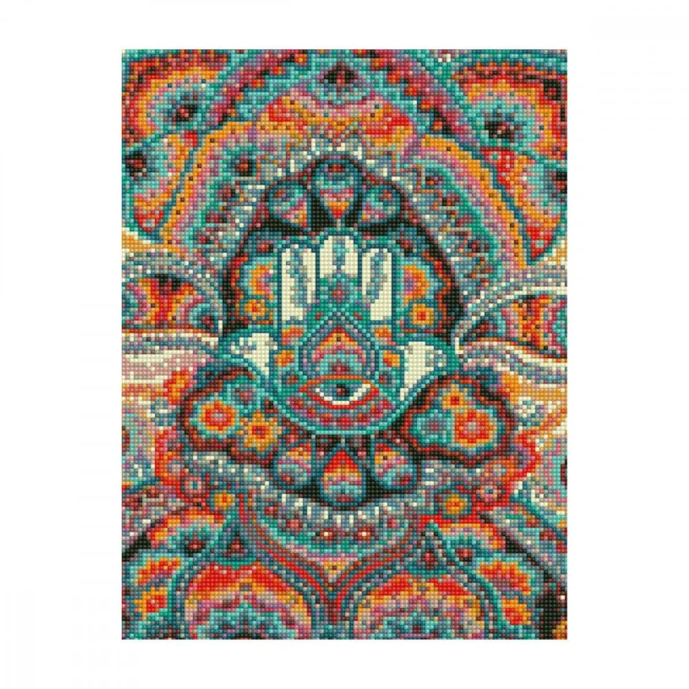 Алмазная мозаика Strateg Рука Фатимы и Мандала 30х40 (HX013)