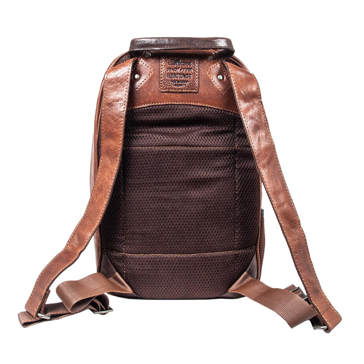 Городской рюкзак мужской кожаный Ashwood 4555 Brown - фото 4