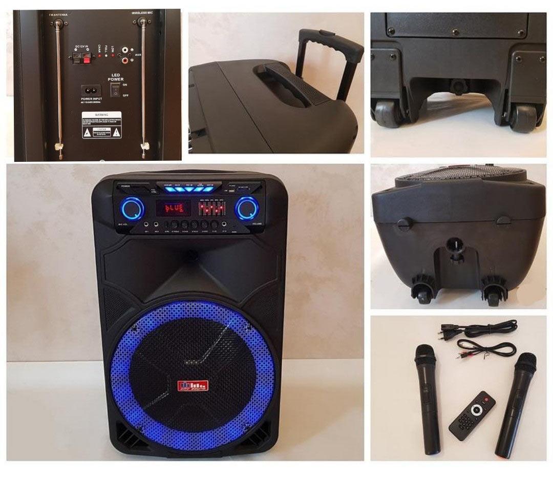 Колонка акустическая ZXX-1011 15 USB/SD/FM/BT/2MIC/ДК с микрофонами (2251776747) - фото 3