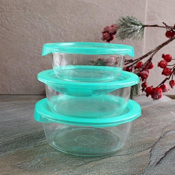 Набір харчових контейнерів Luminarc Keep'N' Box круглих 3 шт. (P7107) Набір харчових контейнерів Luminarc Keep'N' Box круглих 3 шт. (P7107)