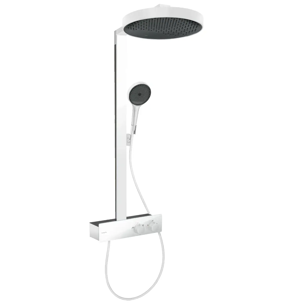 Душевая система Hansgrohe Rainfinity Showerpipe 360 1jet с термостатом металл Белый матовый (26853700)