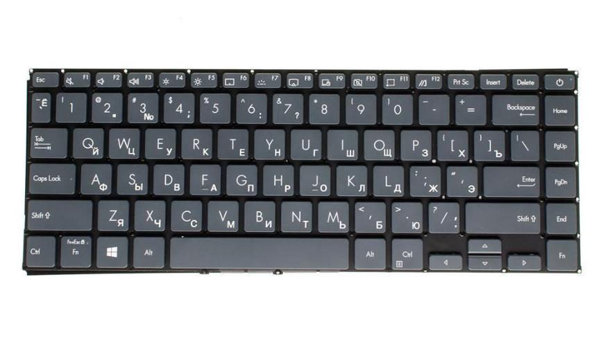 Клавиатура для ноутбука Asus UX435 series rus без фрейма/подсветки клавиш Dark Silver (169619)