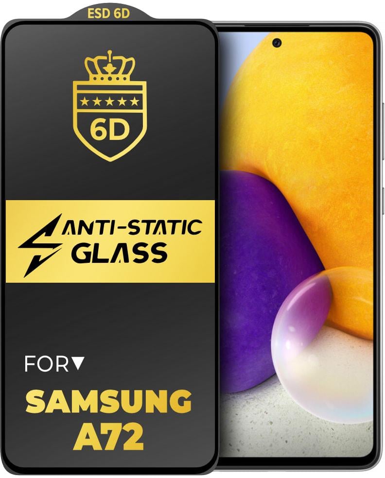 Стекло защитное 6D Anti-Static Samsung Galaxy A72 A725 Glass Shield (34198)