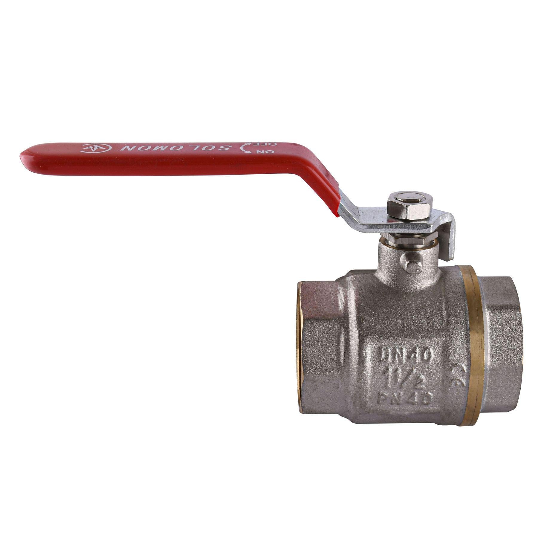 Кран кульовий прямий Solomon 1 1/2″ ВВ КР PN40 В1001 (000001499)