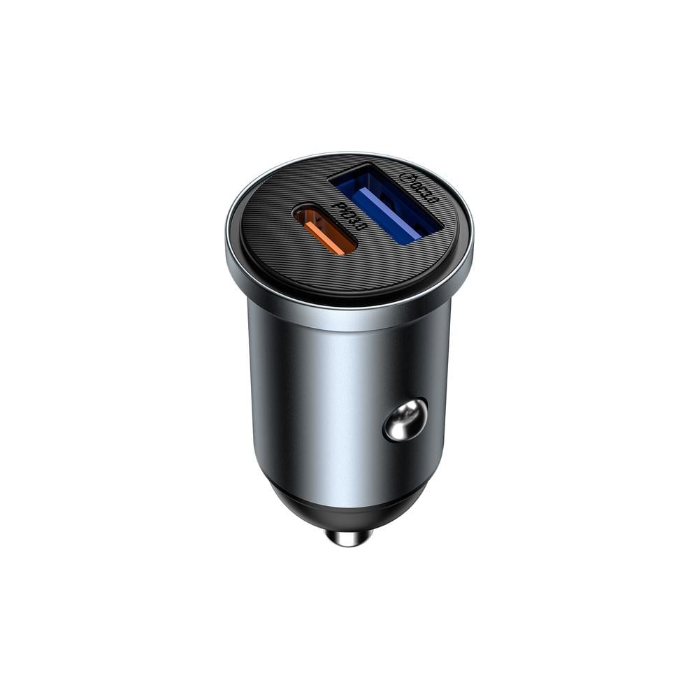 Автомобильное зарядное для телефонов WIWU 35W Nano Lite A+C Fast Car Charger Wi-CC030 Gray (24825)