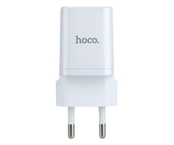 Пристрій зарядний мережевий Hoco N19 Rigorous Type-C PD 25W cable Type-C to Lightning White
