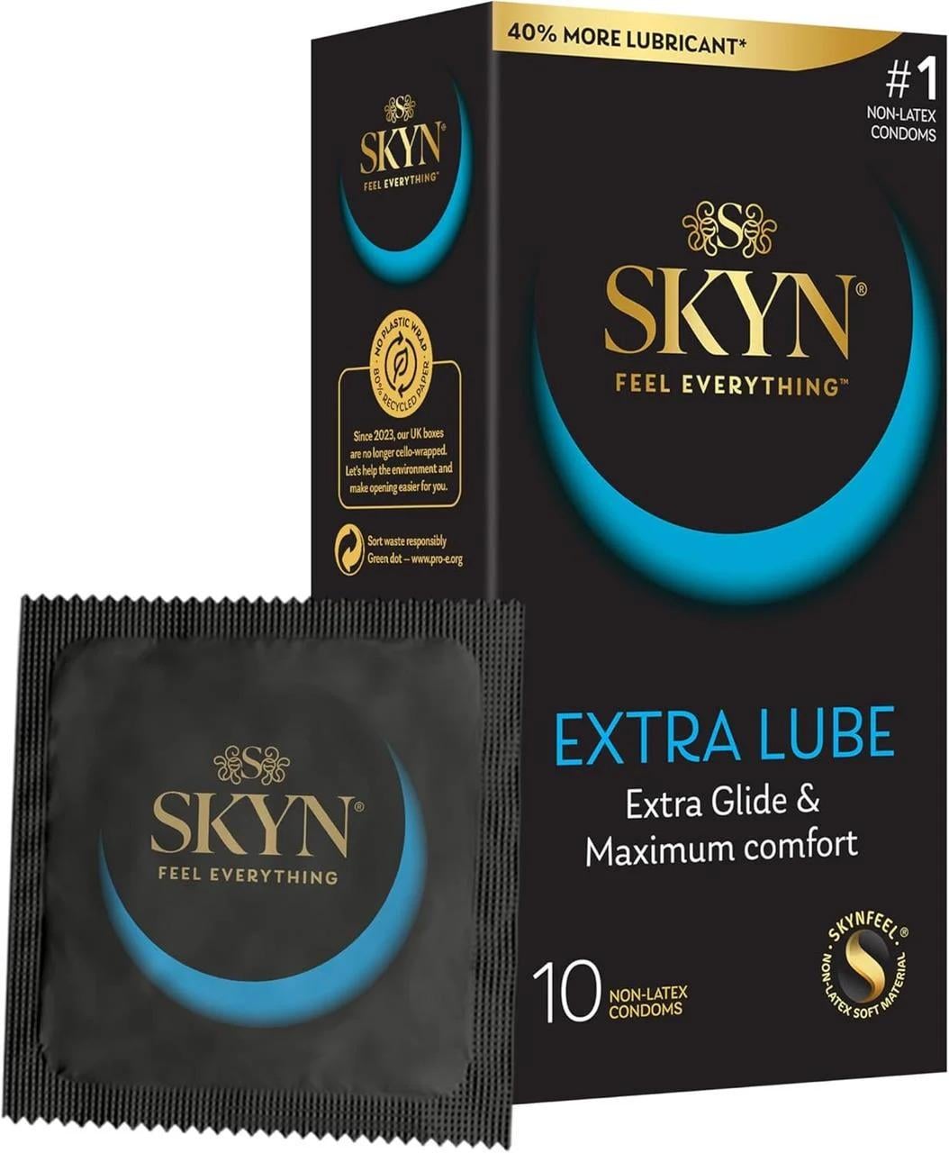Презервативы Skyn Extra Lube безлатексные полиизопреновые с дополнительной смазкой 10 шт.