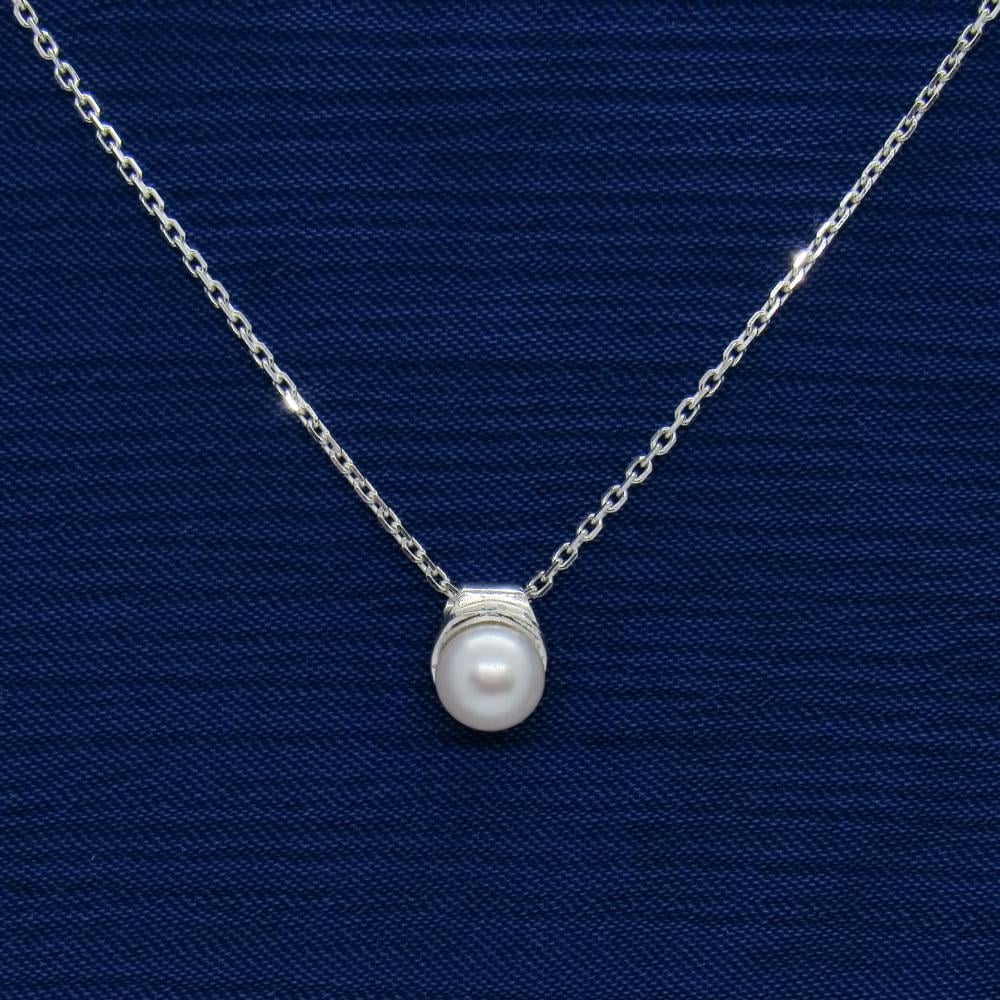 Срібне кольє Перлинка на ланцюжку