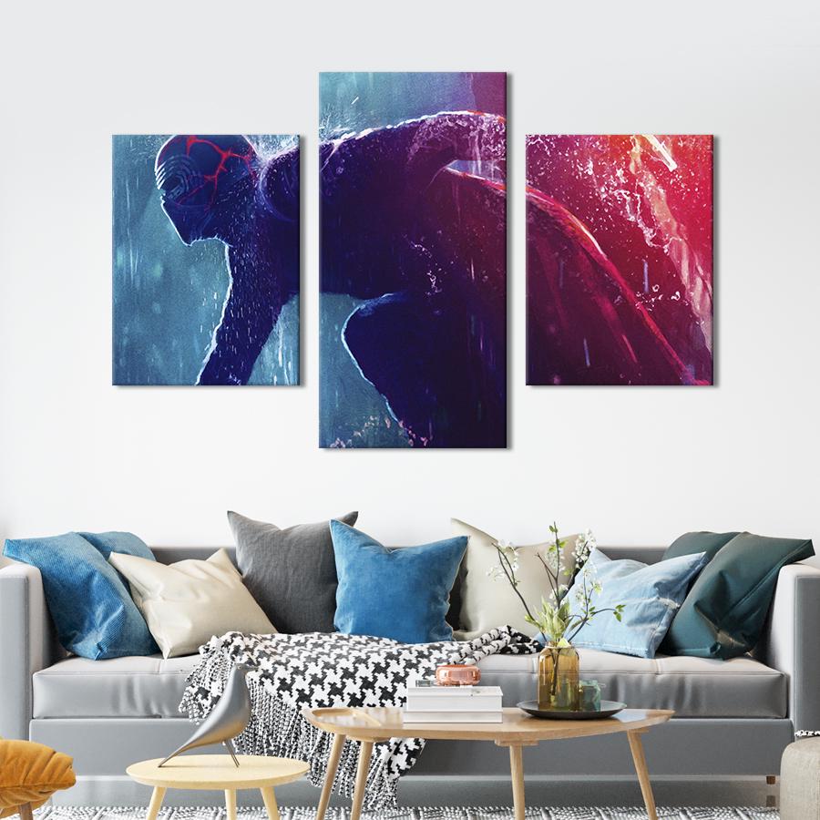 Картина на холсте триптих Kylo Ren 141x90 см (1510-32)