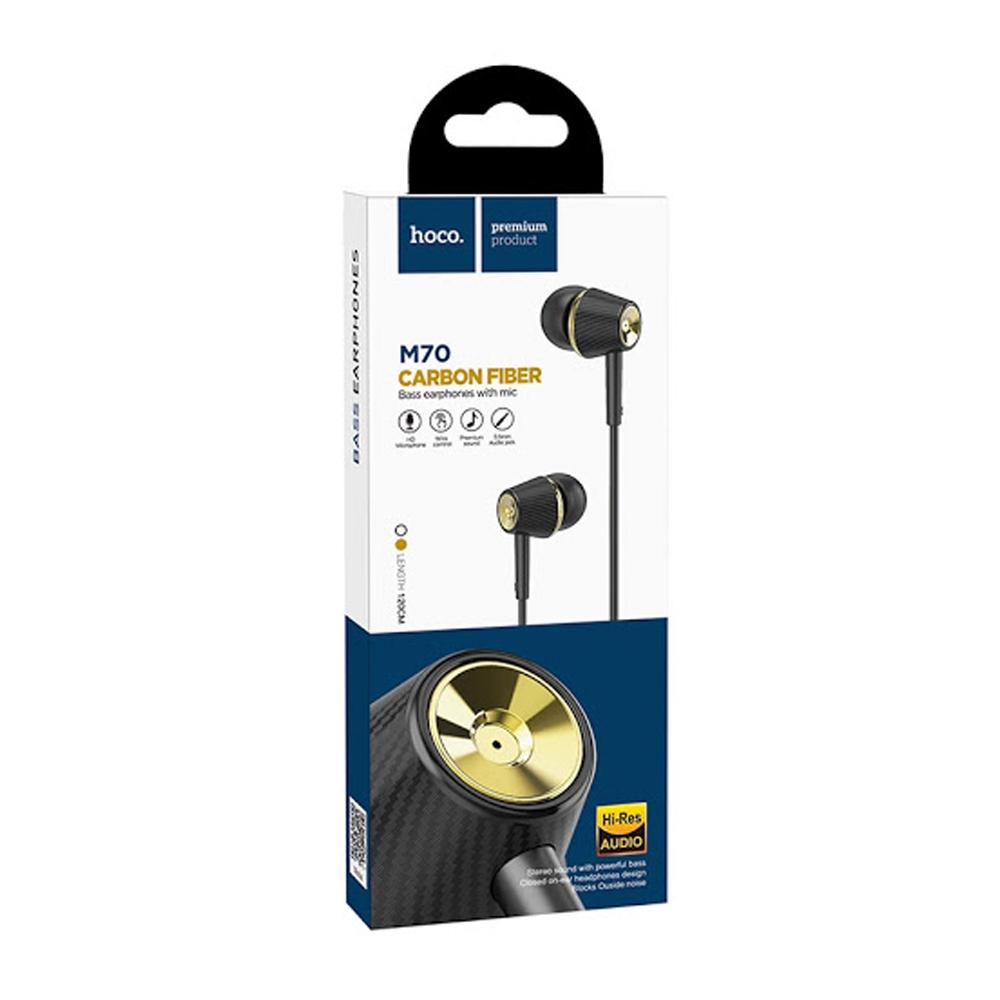 Наушники Hoco M70 Graceful universal earphones c микрофоном Black - фото 2