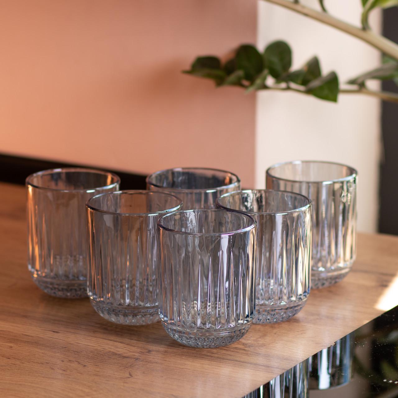 Набор стаканов 6 шт. стеклянные стаканы 250 мл Голубой - фото 1 Набор стаканов 6 шт. стеклянные стаканы 250 мл Голубой - фото 1