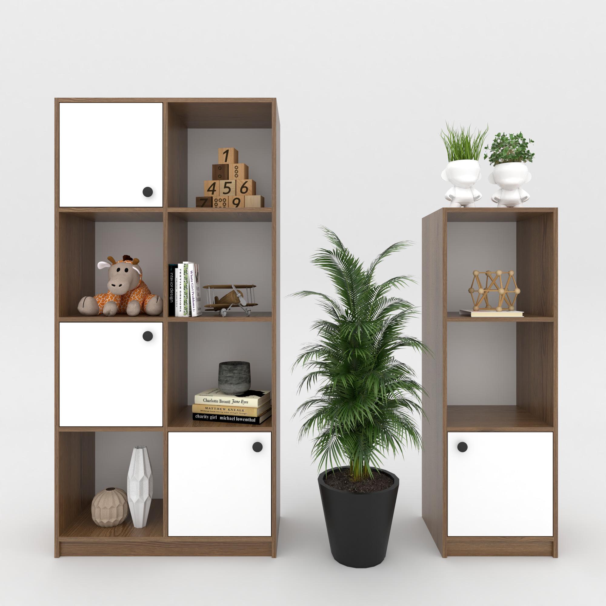 Стеллаж детский Chess с полками 1660х1200х350 мм Белый/Дуб родос темный - фото 2