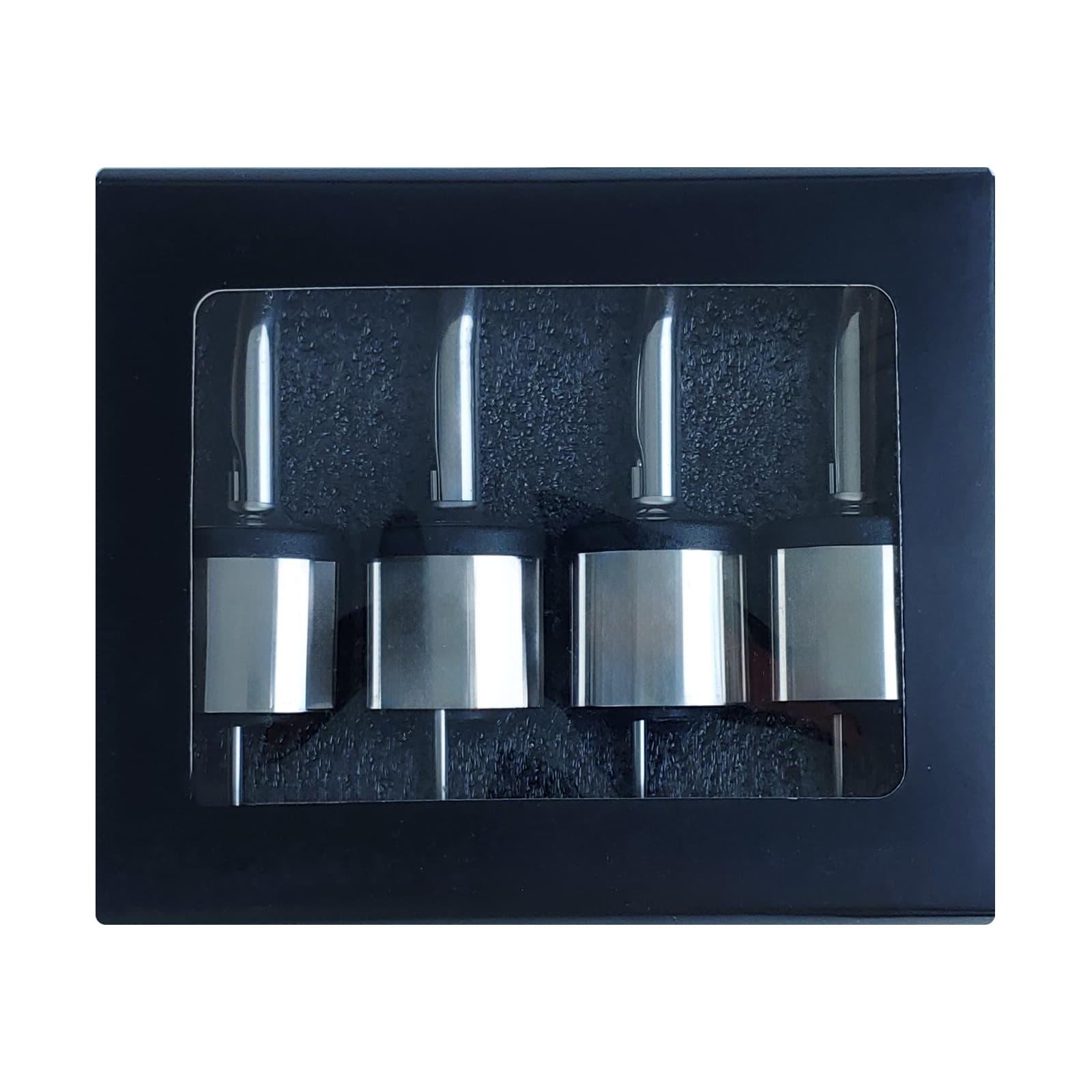 Набор премиум гейзеров Oli &Olin барные для бутылок 4 шт. Серебристый (6832-PO-c-s)