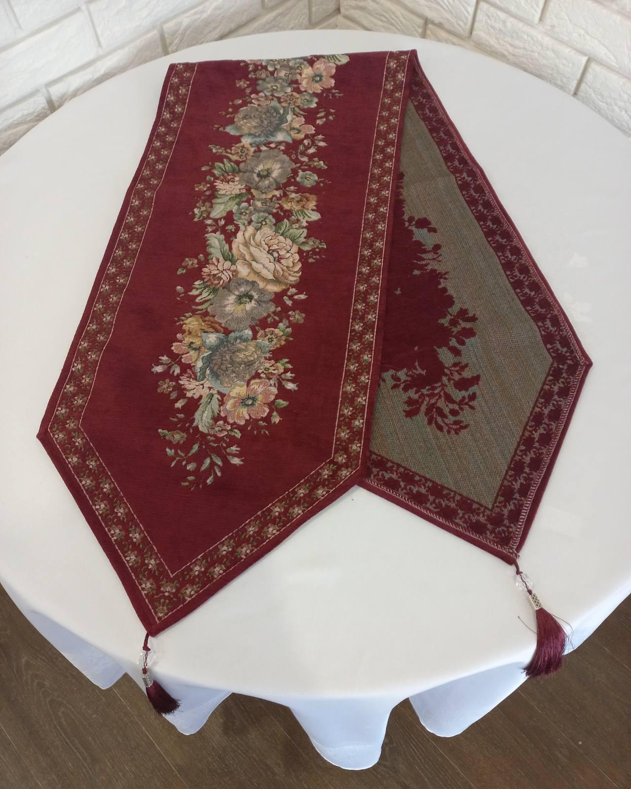 Дорожка велюровая Sagol 35x170 St 128 V-4 Bordo (CN9476)