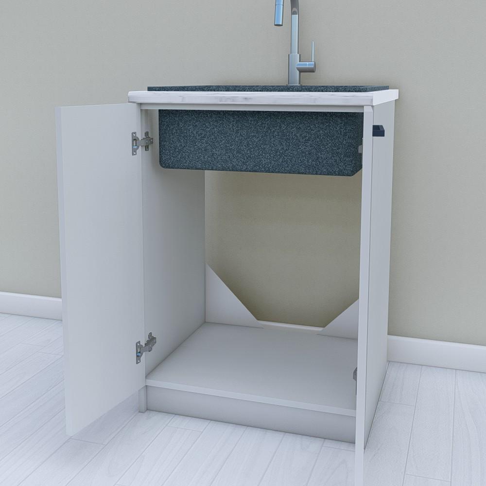 Тумба под мойку без столешницы 600 мм Светло-серый (МП23г) - фото 2 Тумба под мойку без столешницы 600 мм Светло-серый (МП23г) - фото 2