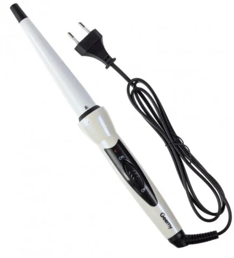 Плойка для волос Geemy GM403 керамическая конусная для завивки локонов 35 Вт Белый (2390000041)