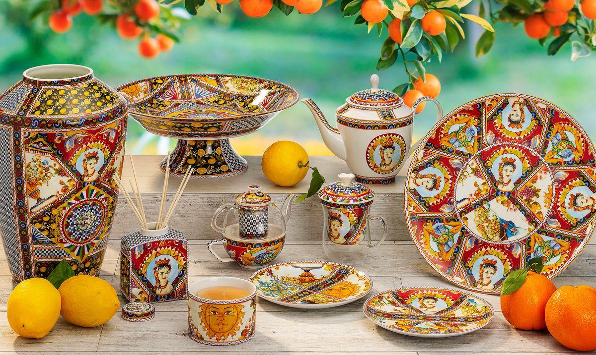 Тортовница фарфоровая Palais Royal Santa Rosalia с этническим мотивом D 33 см Разноцветный (37054) - фото 3