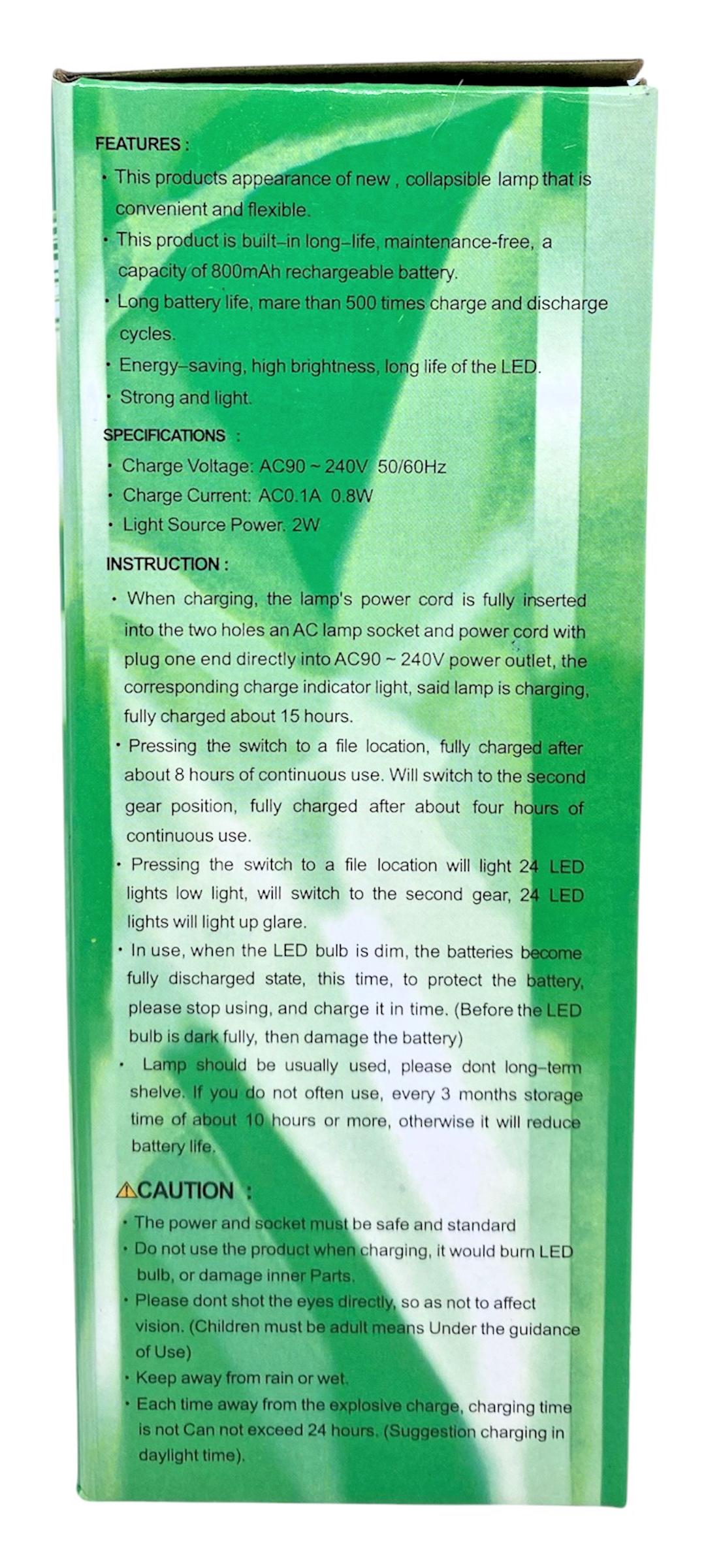 Лампа на акумуляторі світлодіодна LED настільна розкладна трансформер заряджання від мережі LH-666 Білий - фото 7 Лампа на акумуляторі світлодіодна LED настільна розкладна трансформер заряджання від мережі LH-666 Білий - фото 7