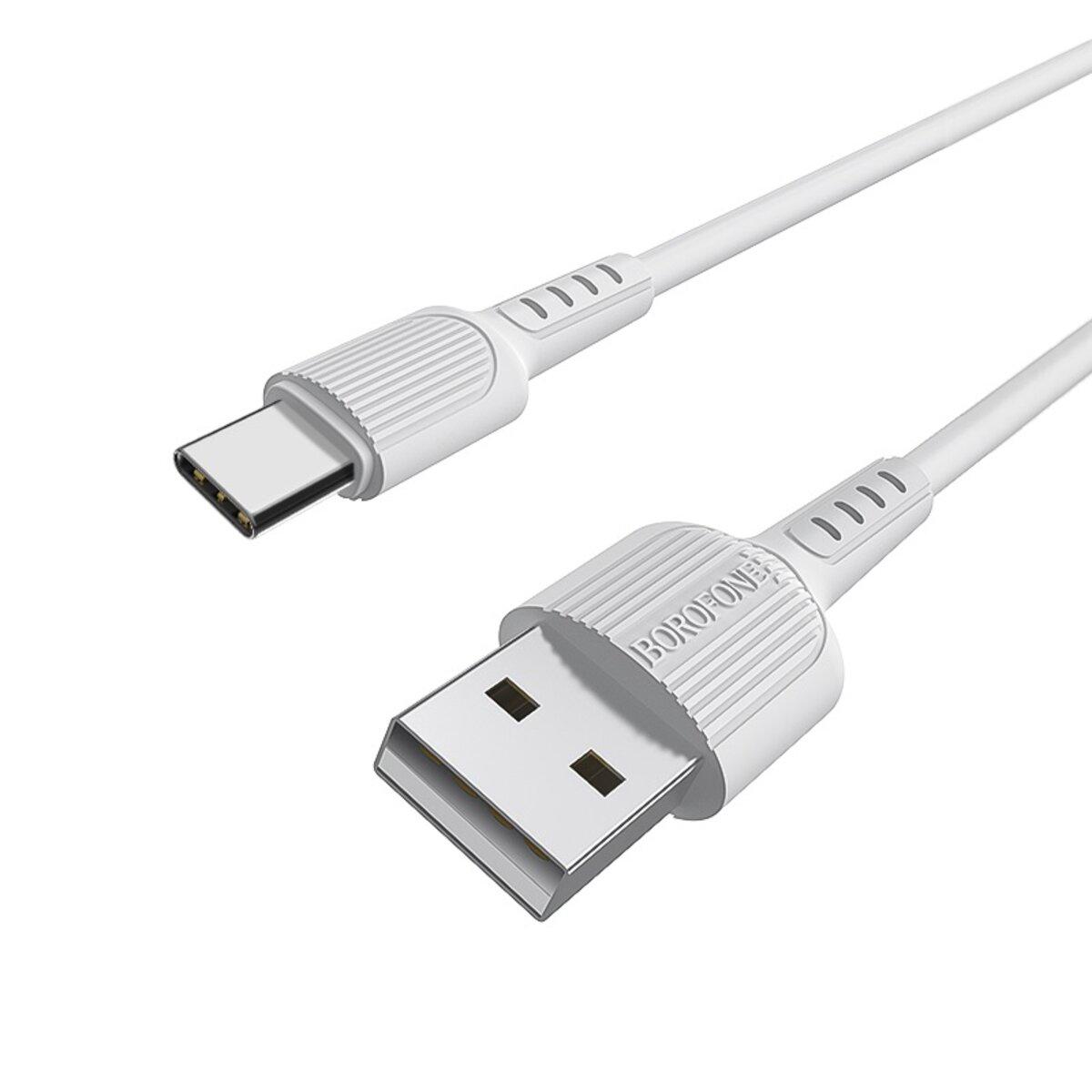 Кабель Borofone BX16CW Easy USB - USB Type-C 1 м White (10504002)