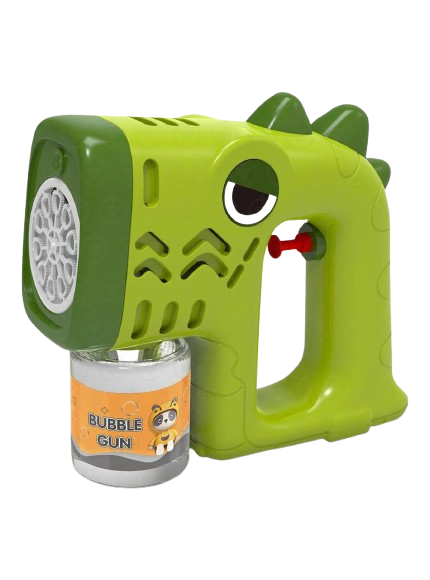 Генератор пистолет DobraMama для мыльных пузырей на батарейках с подсветкой Зеленый (73634)