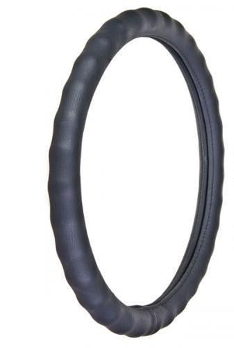 Чехол руля VL121022 BK L кожа Черный