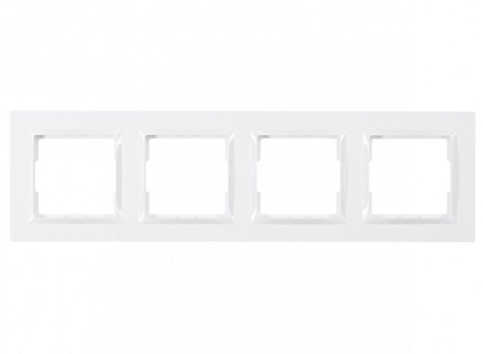 Рамка 4-я горизонтальная Luxel Jazz Белый (9024)