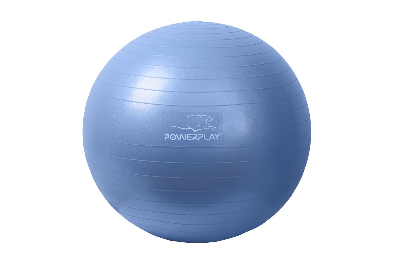 Мяч для фитнеса PowerPlay 4001 Gymball с насосом Ø 65 см Синий - фото 5