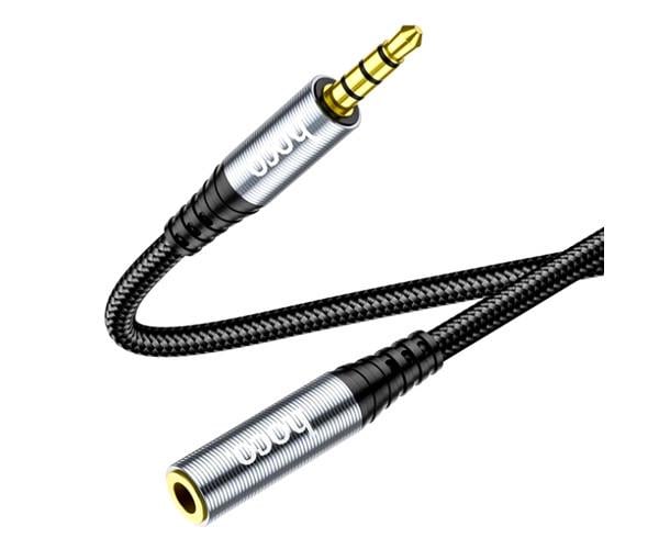 Кабель Hoco Аux UPA20 3.5 audio extension cable 1 м Grey (31200) - фото 3