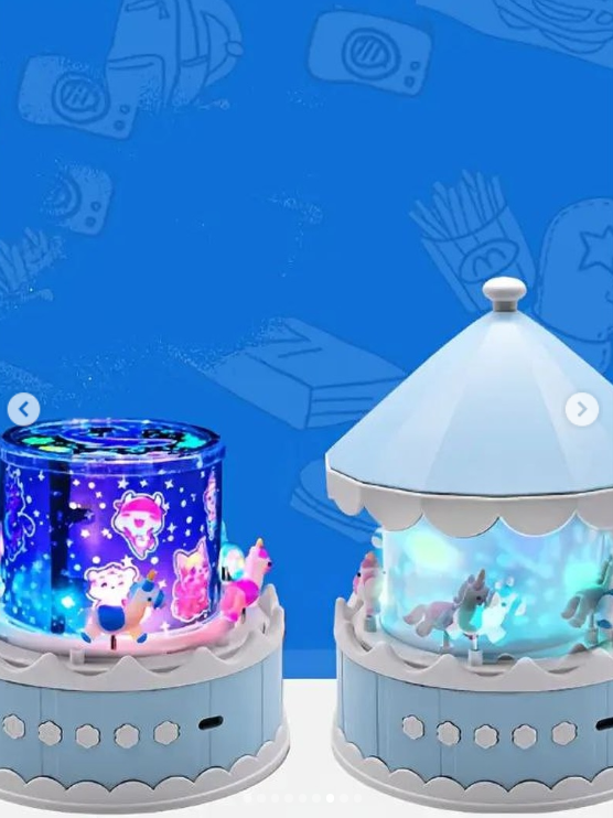 Нічник-проєктор дитячий Карусель з 21 змінною картинкою та пультом ∙з обертовими слайдами Блакитний (Karusel21blue) - фото 2 Нічник-проєктор дитячий Карусель з 21 змінною картинкою та пультом ∙з обертовими слайдами Блакитний (Karusel21blue) - фото 2