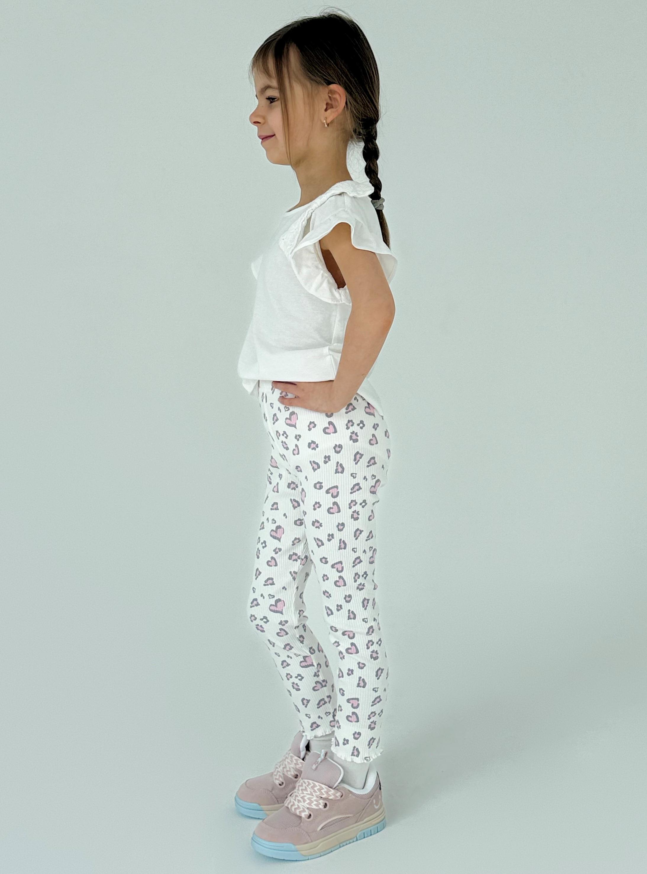 Лосини Lafleur з малюнком 128 см Молочний (Л250226) - фото 3