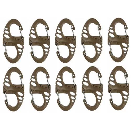 Карабин Mil-Tec S-образный 10 шт. Coyote (13458405) - фото 3