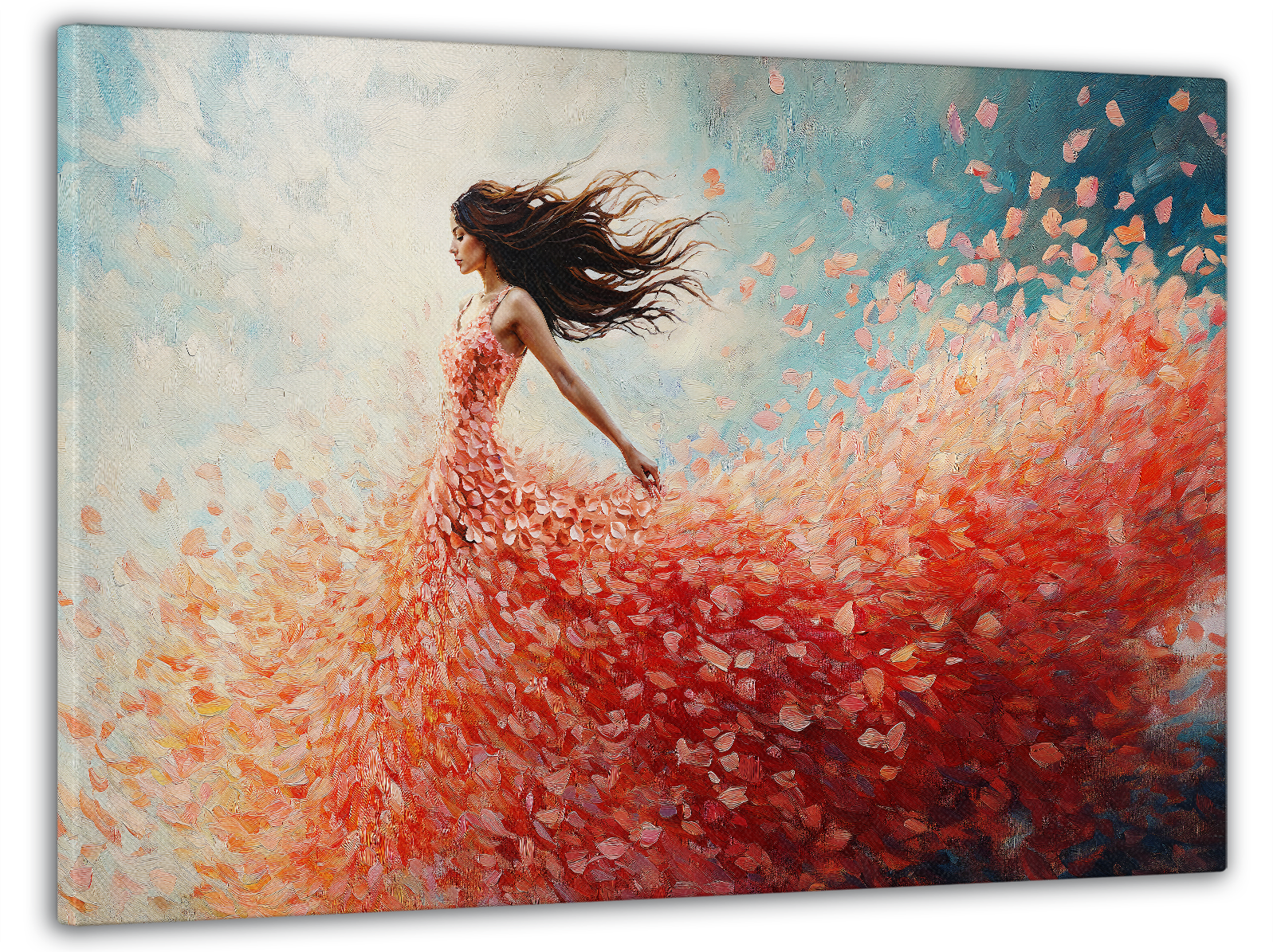 Картина на холсте Mako танец цветных лепестков 60x100 см (MK10584)