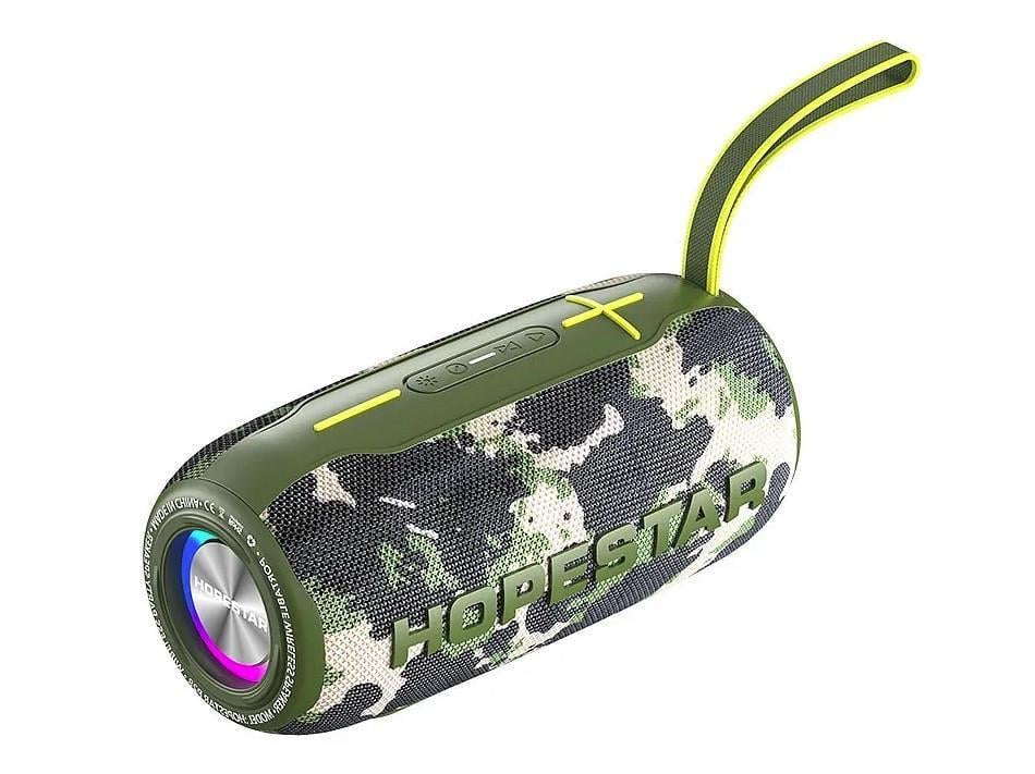 Колонка портативная беспроводная Bluetooth Hopestar H49 Зеленый Камуфляж