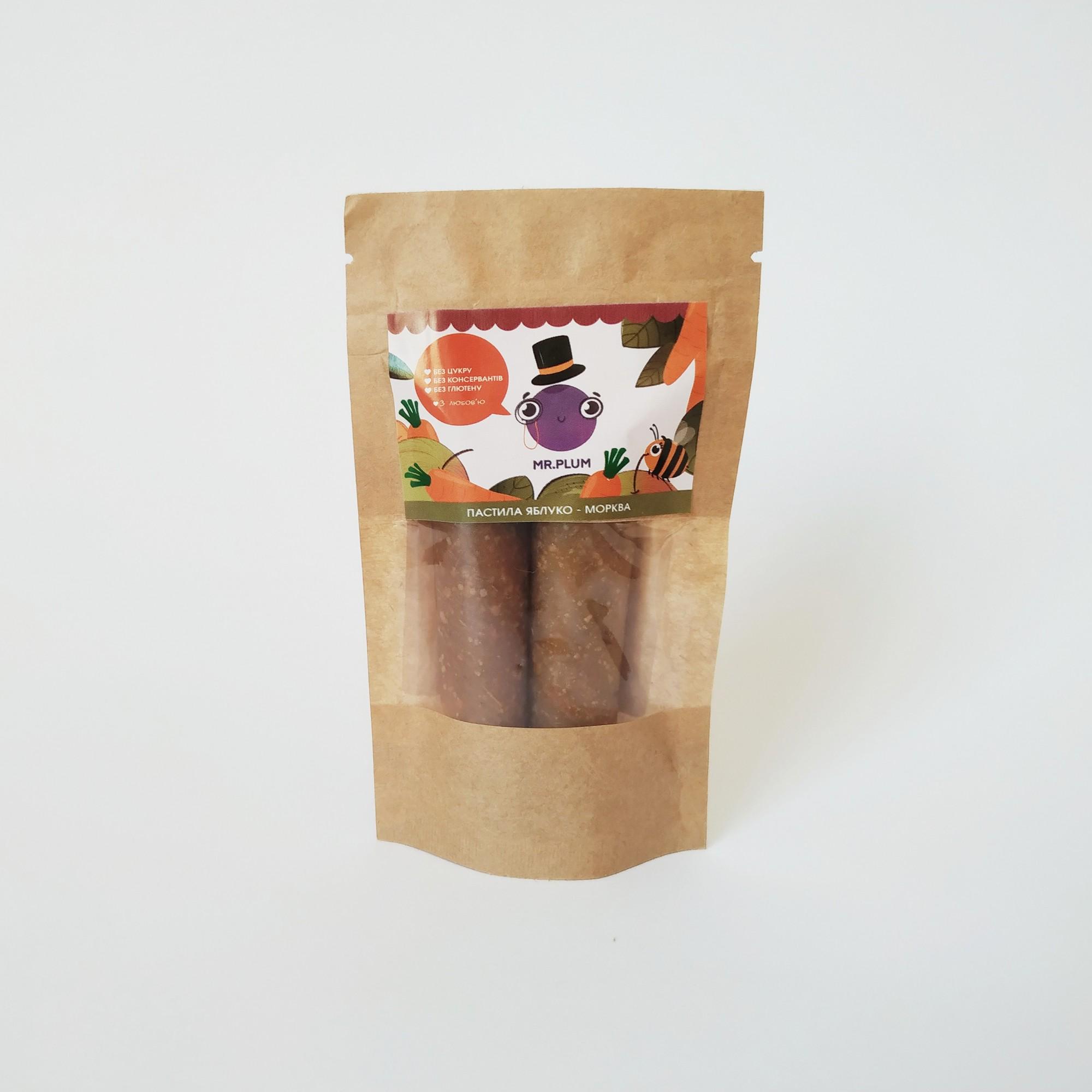 Пастила натуральная Mr.Plum Яблоко-Морковь 30 г - фото 2 Пастила натуральная Mr.Plum Яблоко-Морковь 30 г - фото 2