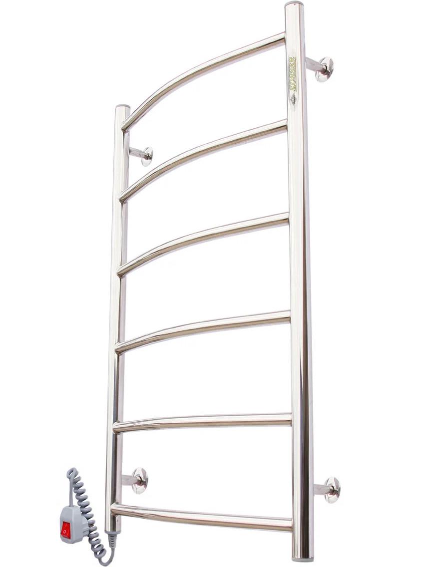 Полотенцесушитель электрический KOSSER Дуга EL левый 6 секций 800х500 мм