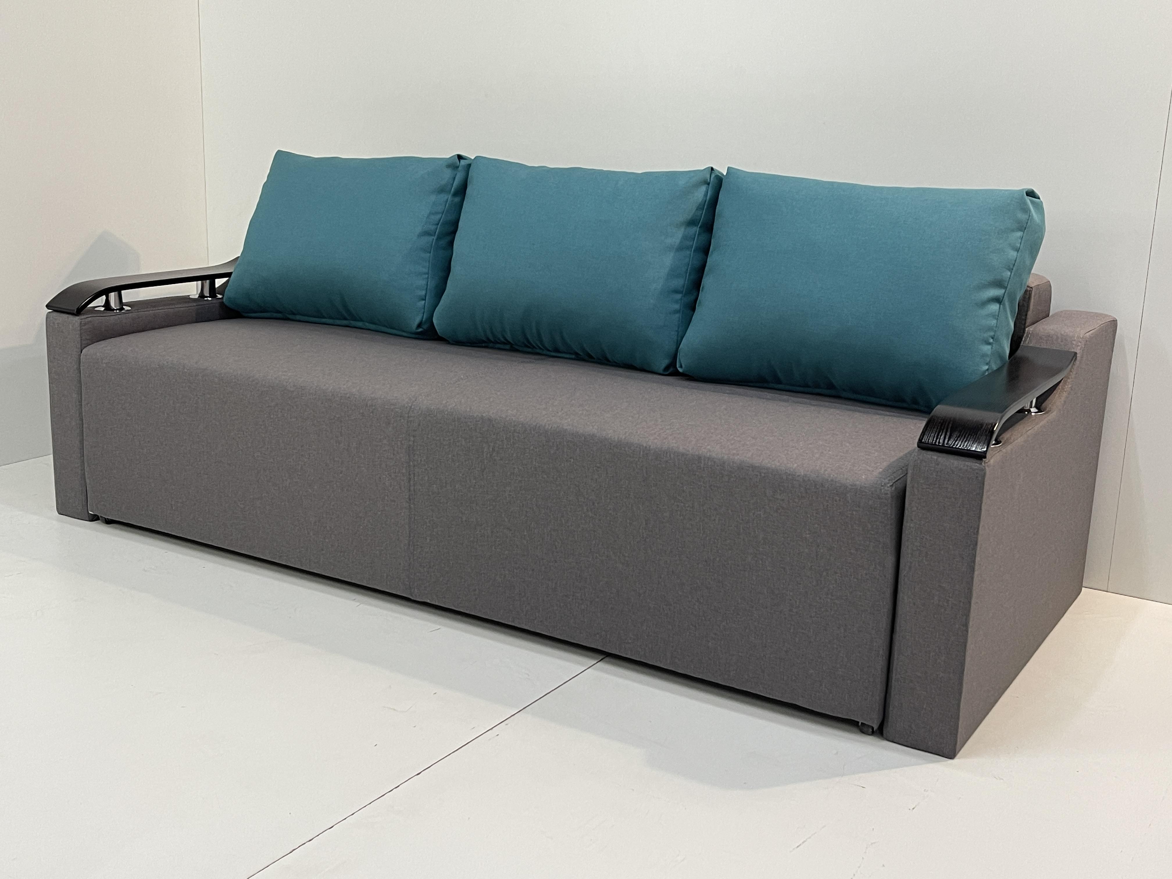 Диван еврокнижка Вавилон 225х96 см Серый