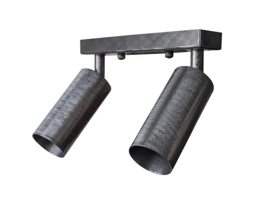 Светильник спот лофт MSK ELECTRIC Tube NL 1105-2 с поворотным механизмом Silver