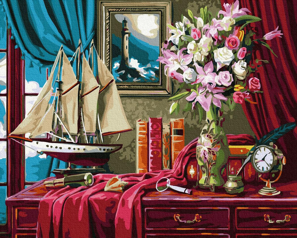 Картина по номерам Brushme Кабинет в каюте капитана 40х50 см (GX34035)