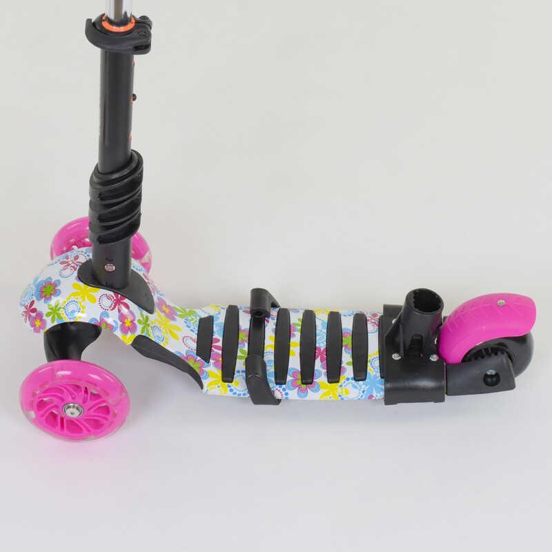 Самокат Best Scooter 5в1 Абстракція PU колеса Pink/Black (74069) - фото 6