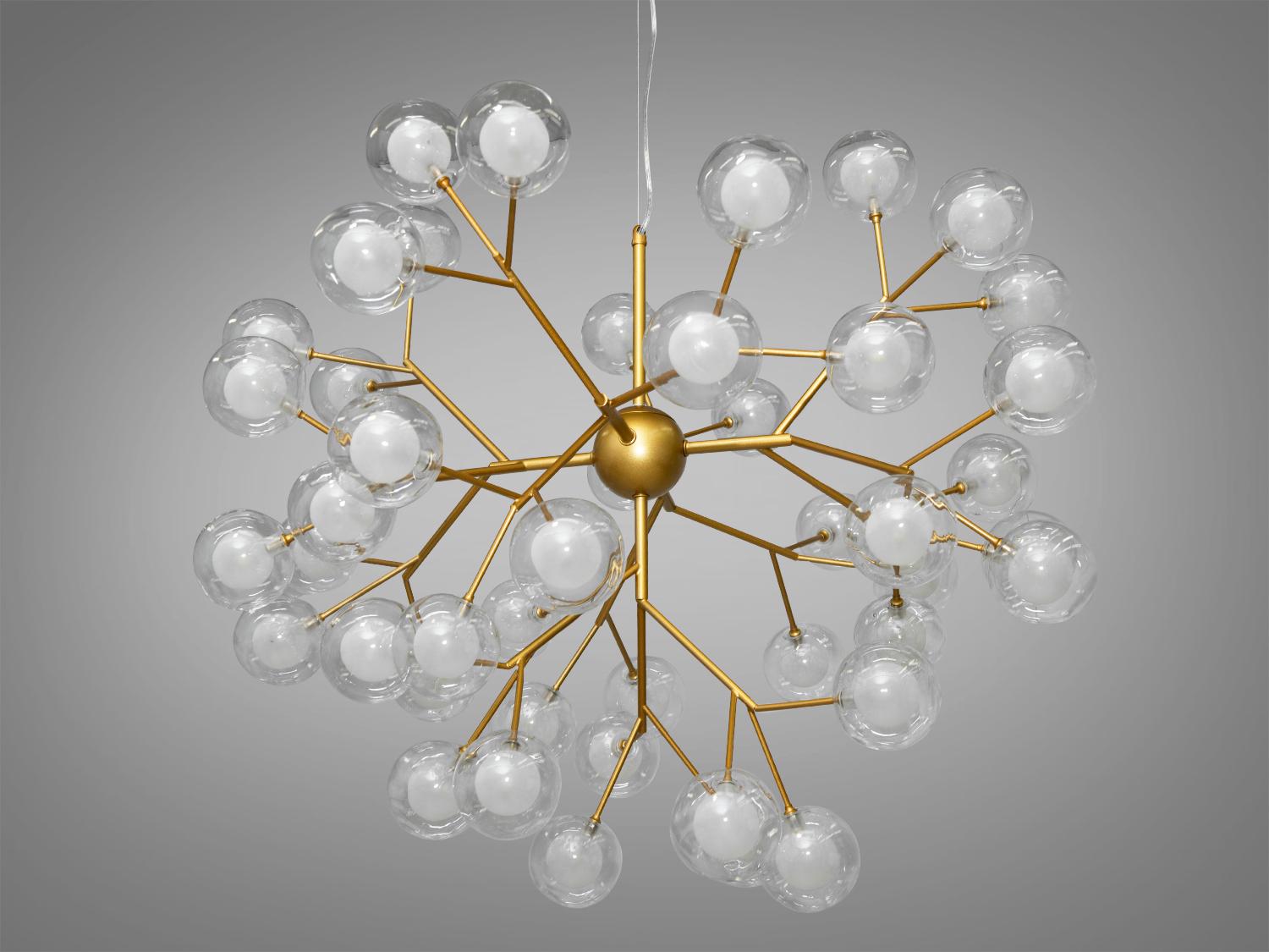 Люстра подвесная Светлячок 45 ламп Золотой сатин (887-45B GD) - фото 3 Люстра подвесная Светлячок 45 ламп Золотой сатин (887-45B GD) - фото 3