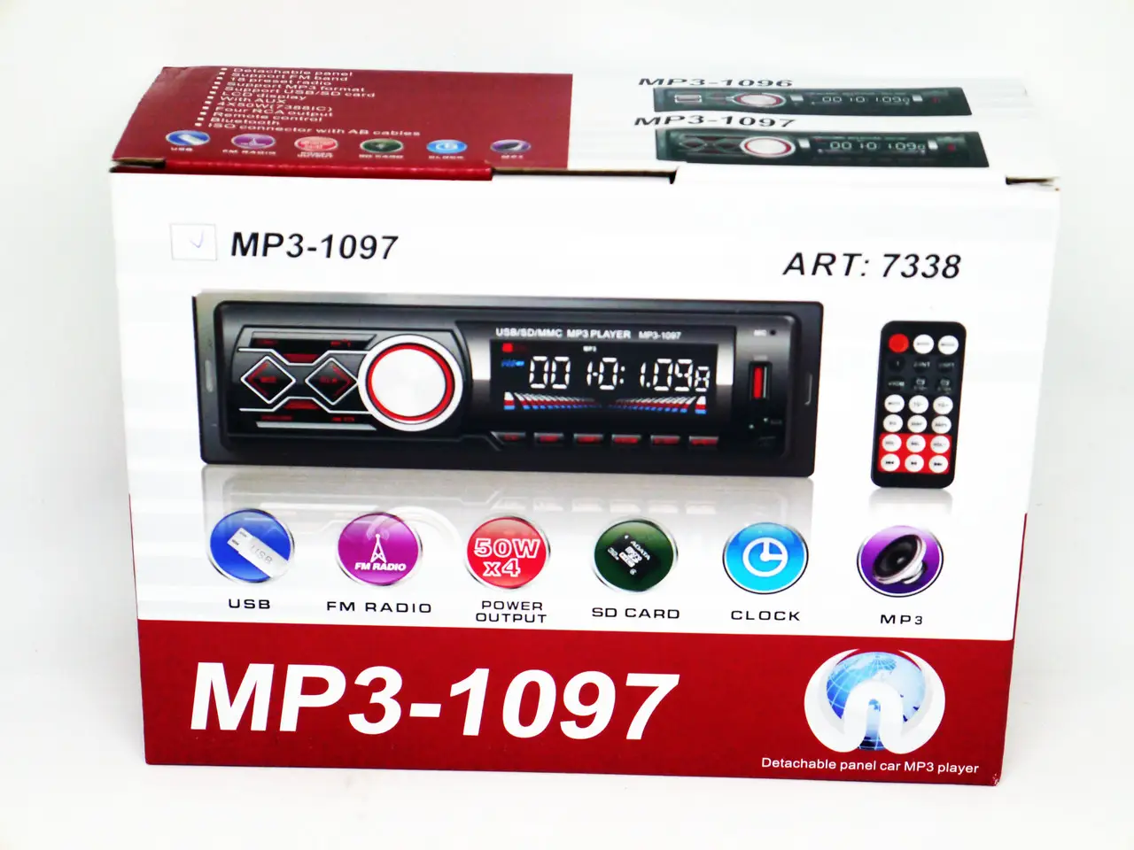 Автомагнитола USB/Bluetooth RGB SD/AUX/FM пульт 1097ВТ - фото 8