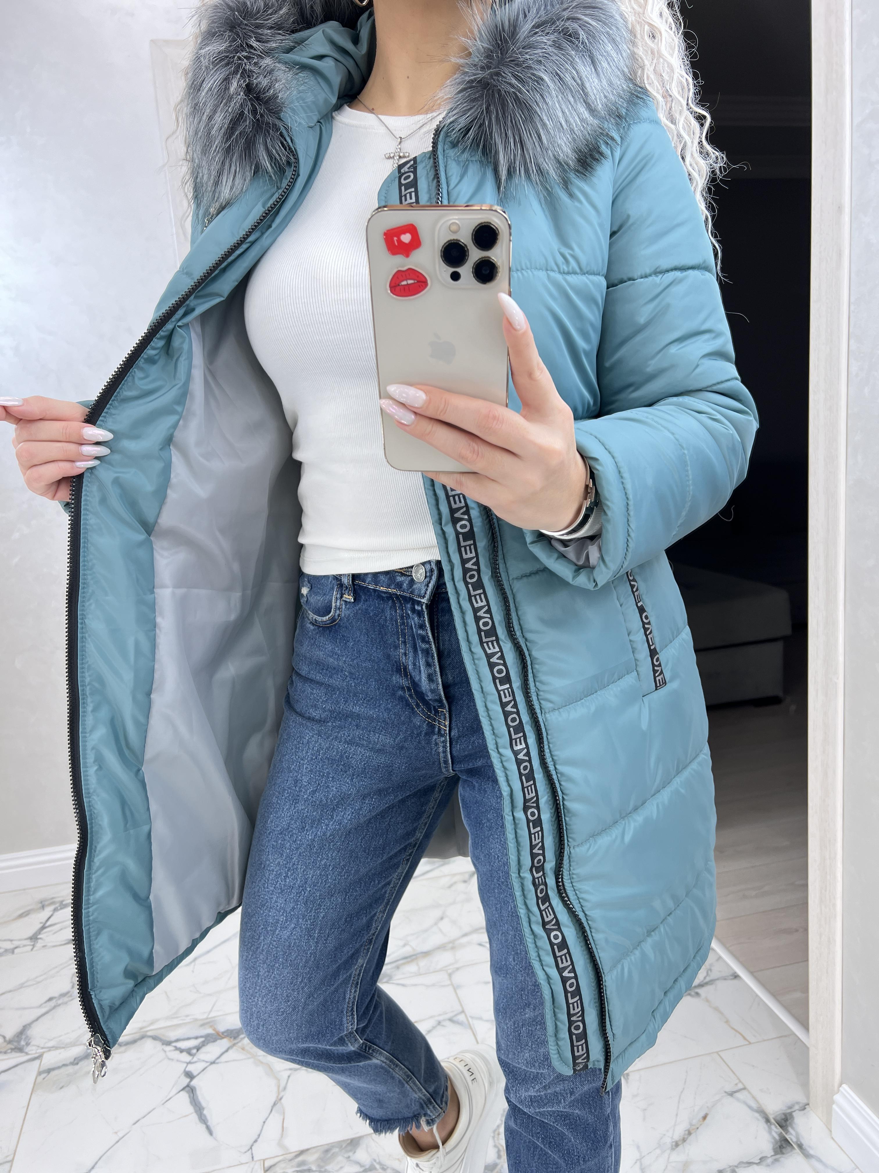 Куртка жіноча Love зимова р. 56 Темно-м'ятний (1875/а-мк) - фото 3