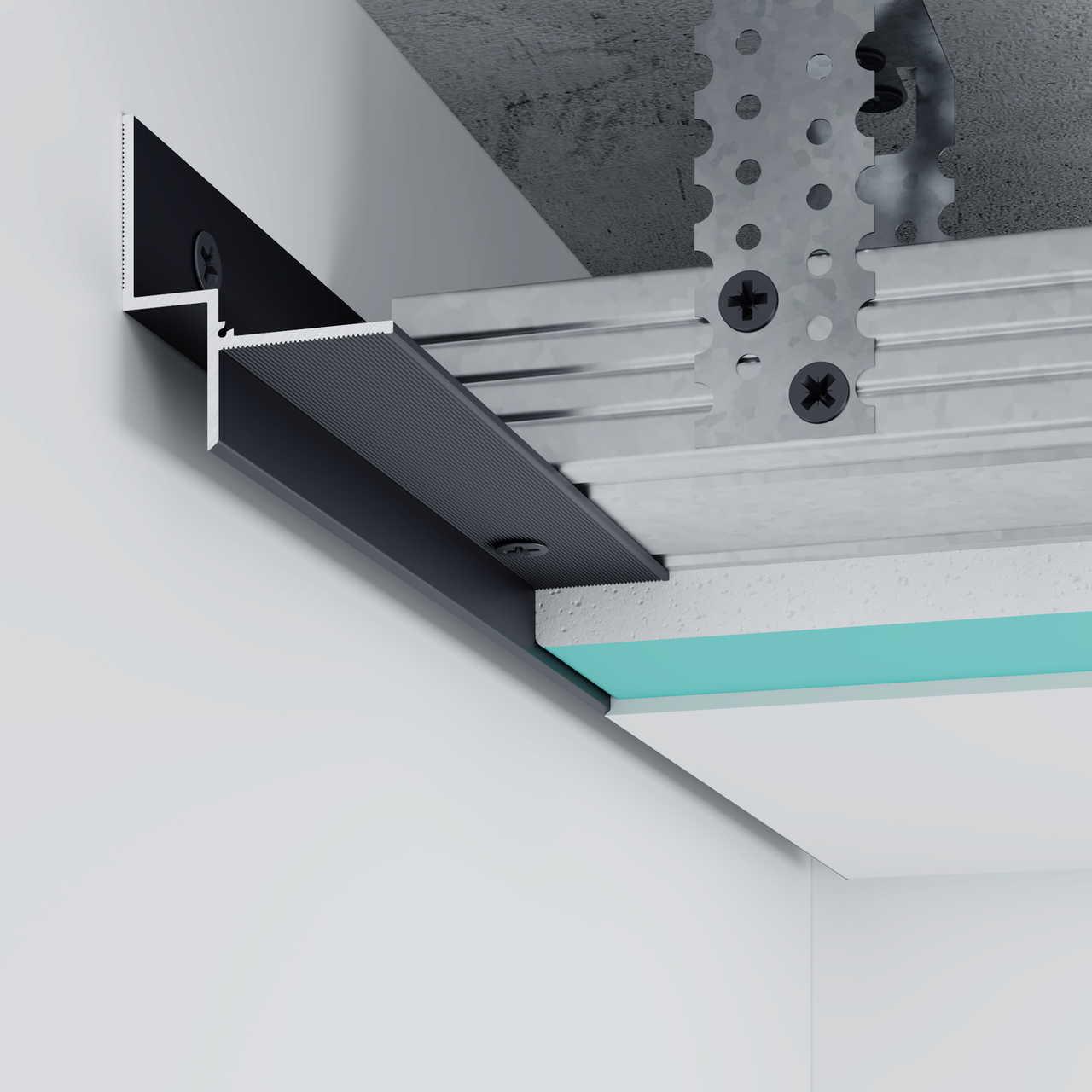 Профиль теневого шва FSPRO 10 мм алюминиевый 3 м Черный (F2.1020B)