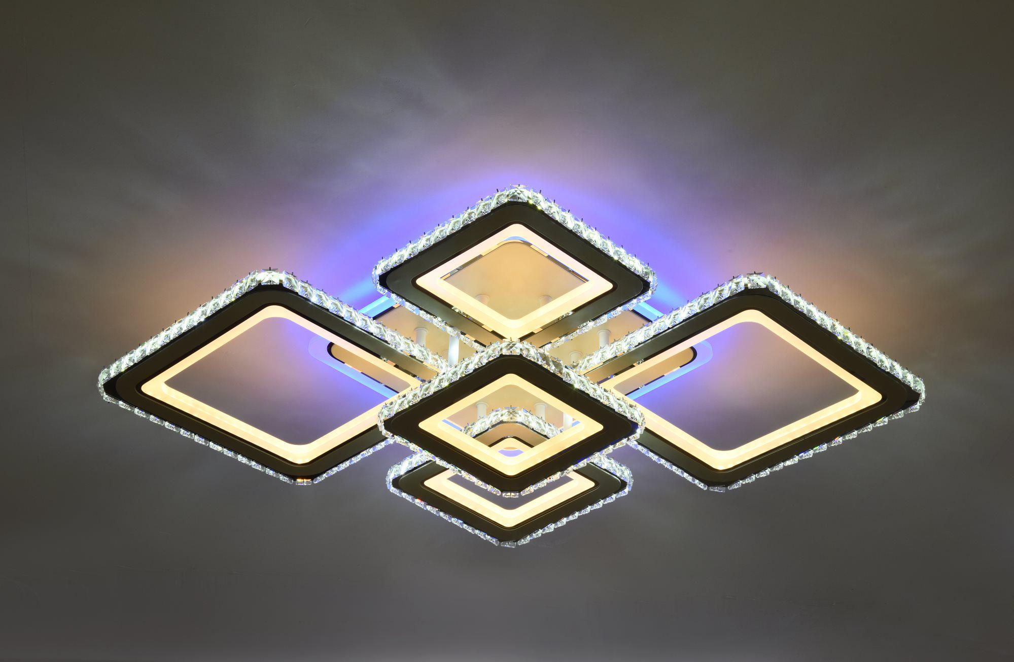 Люстра світлодіодна акрилова Sirius Ш 77659/3+2 WT+CR