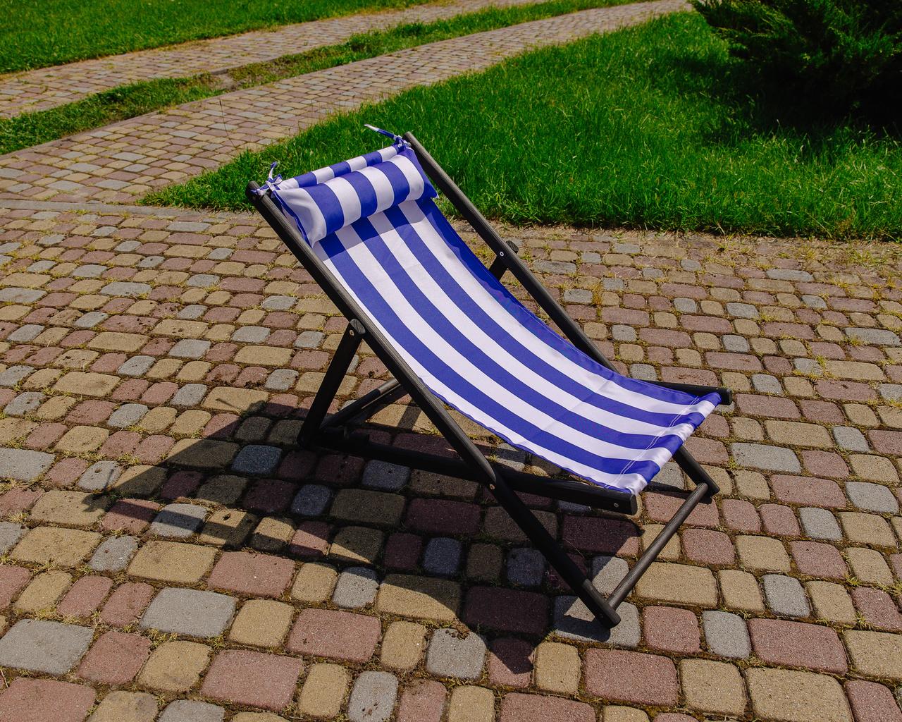 Шезлонг для дачи тканевый XRmaster с подушкой Голубо белый/Черный (0001758) - фото 6 Шезлонг для дачи тканевый XRmaster с подушкой Голубо белый/Черный (0001758) - фото 6