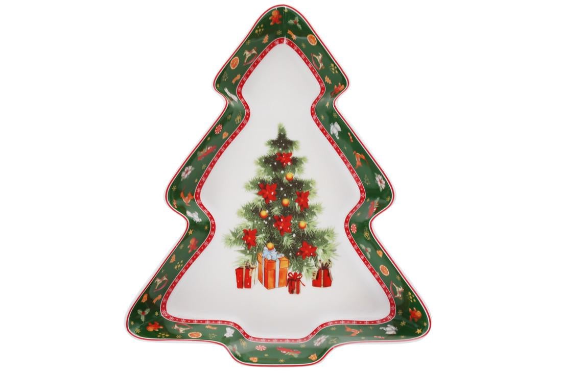 Блюдо фарфоровое BonaDi 498-291 Праздничный флер в форме елки 31 см (2385973829) Блюдо фарфоровое BonaDi 498-291 Праздничный флер в форме елки 31 см (2385973829)